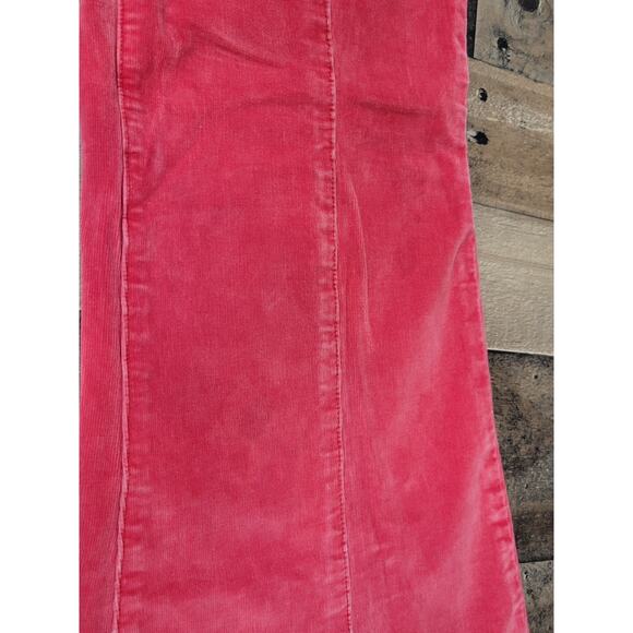 Free‎ People Retro Hippie Soft Curvy Low Rise Corduroy Red Flare Pants Womens 27 - Picture 10 of 16